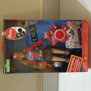 Vintage 2006 Barbie & Elmo Sesame Street TMX Tickle Me Elmo Doll Mattel